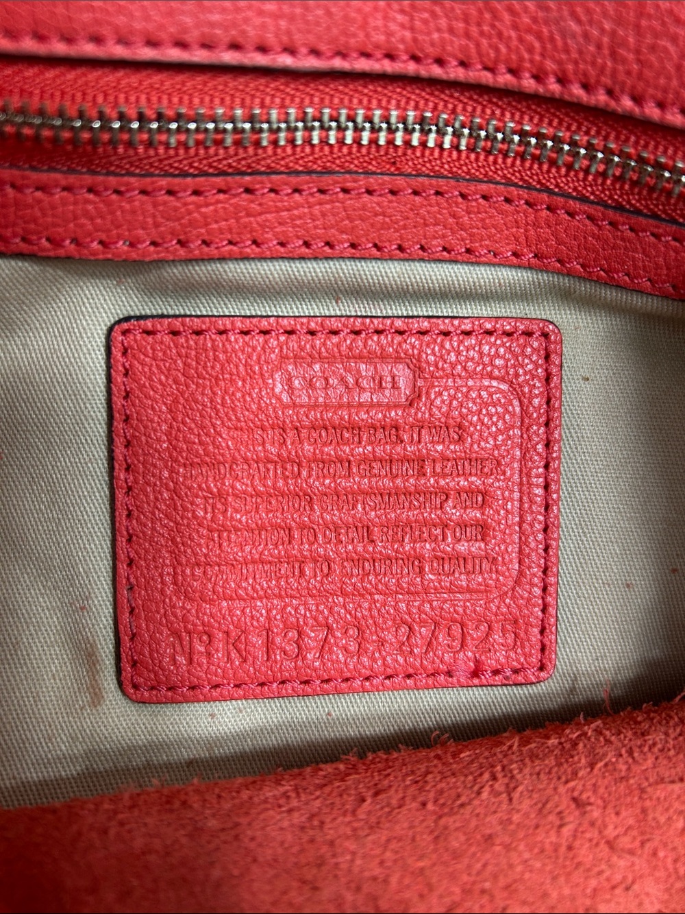 Coach 27925 Reissue Bleeker Bonnie Cashin Leather Coral Sling Crossbody - Picture 4 of 9